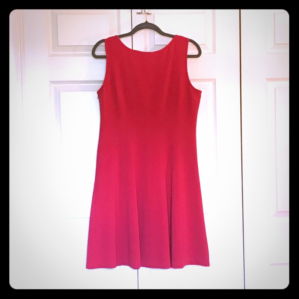 LAST CALL Loft Red Paneled A-line Dress